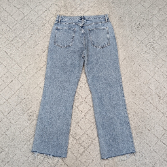 Frame Jeans Womens 31 Blue Richlake Le Jane High Rise Straight Baggy Cotton - Picture 9 of 9